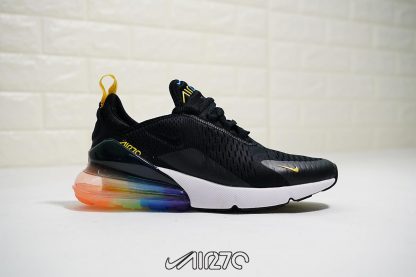 Nike Air Max 270 Black Be Ture Black Gold Colorful