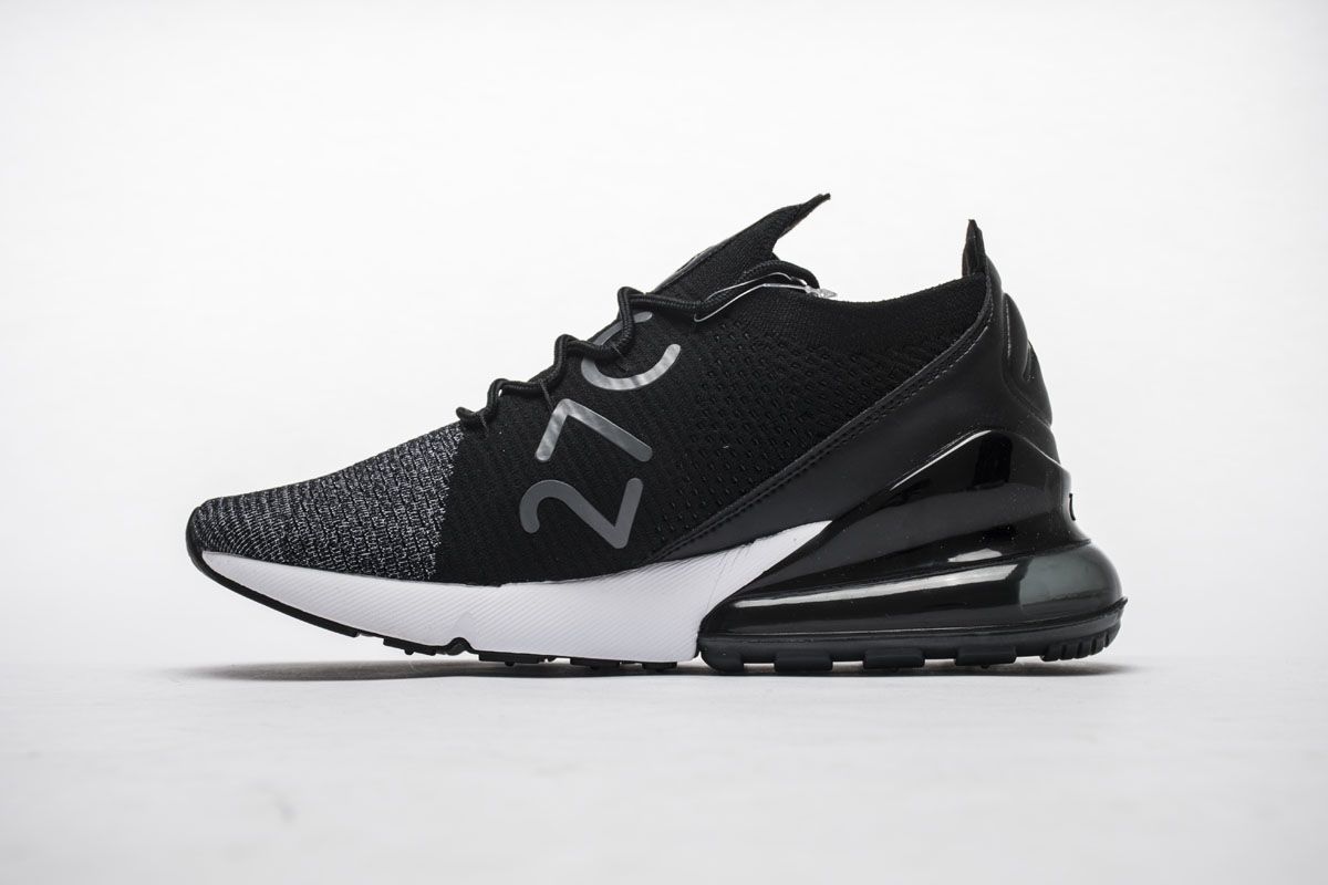 Nike Air Max 270 Flyknit “Oreo” Black White For Women's Size