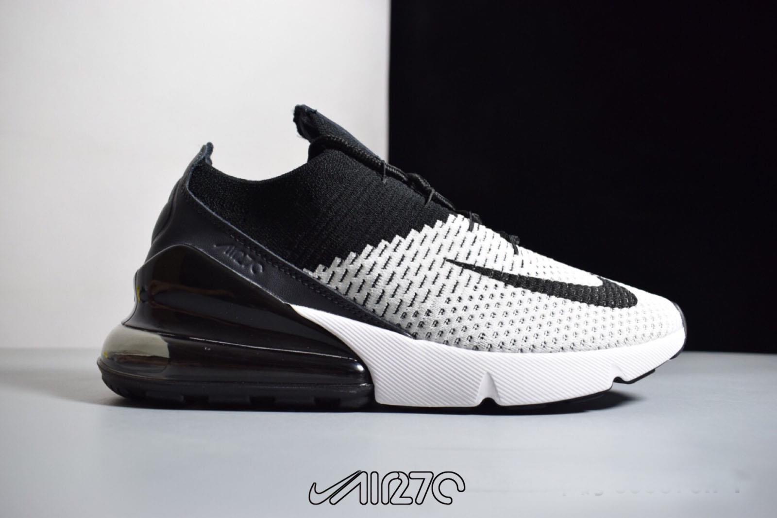 nike air max 270 flyknit black white