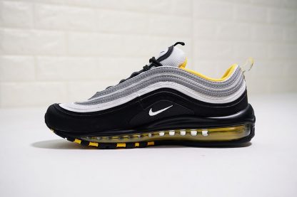 Nike Air Max 97 Black White-Amarillo Swoosh on panel