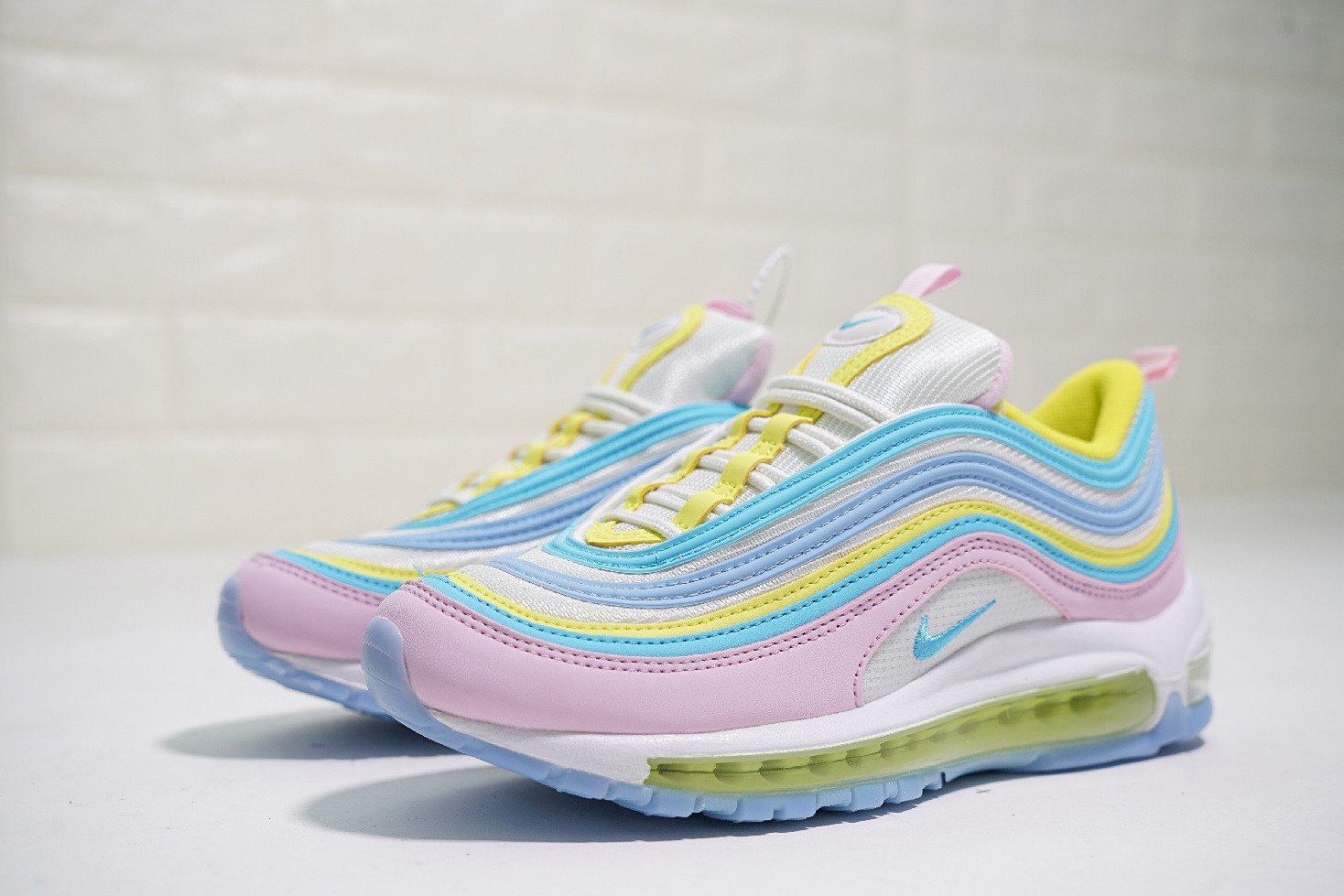 pink and yellow air max 97