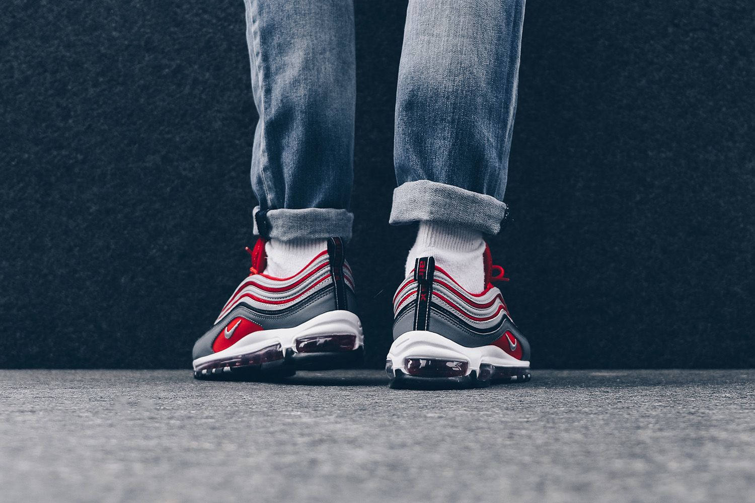 Nike Air Max 97 Gym Red On Feet