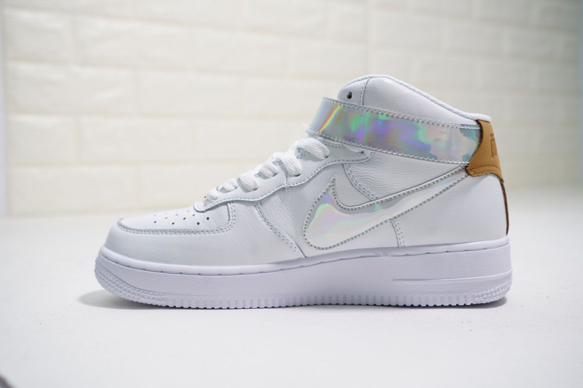 Nike Air Force 1 'The Bund' White/iridescent Swoosh