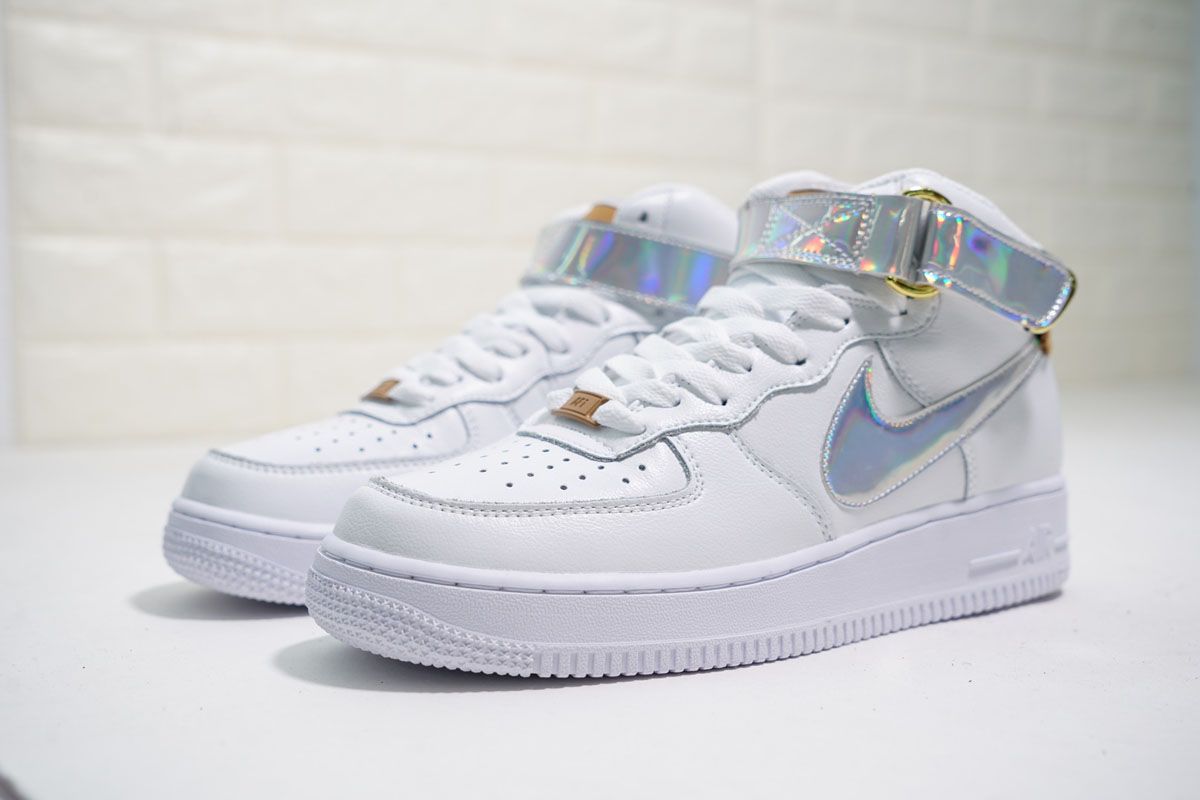 Nike Air Force 1 'The Bund' White/iridescent Swoosh