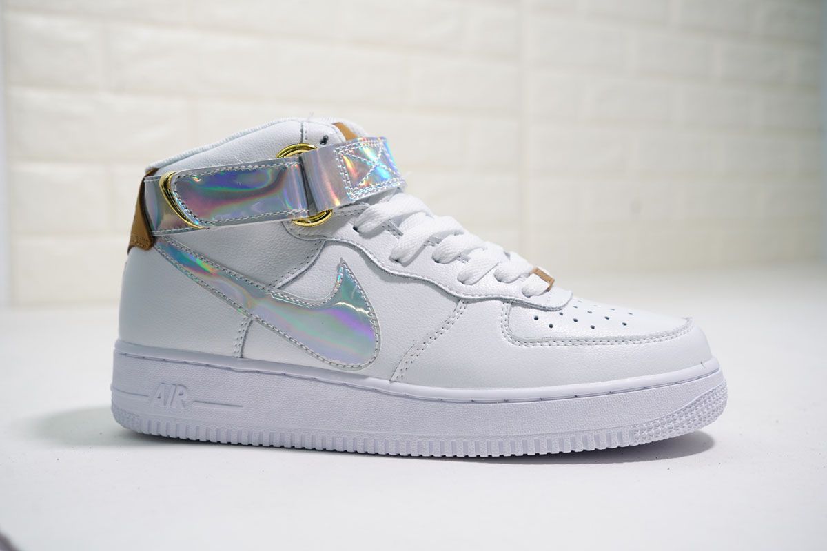 Nike Air Force 1 'The Bund' White/iridescent Swoosh