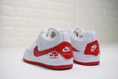 Nike Air Force 1 Low Jester White University Red heel