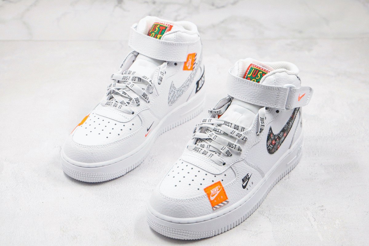 Nike Air Force 1 Mid '07 Just Do It X Off white in White/Total Orange Color