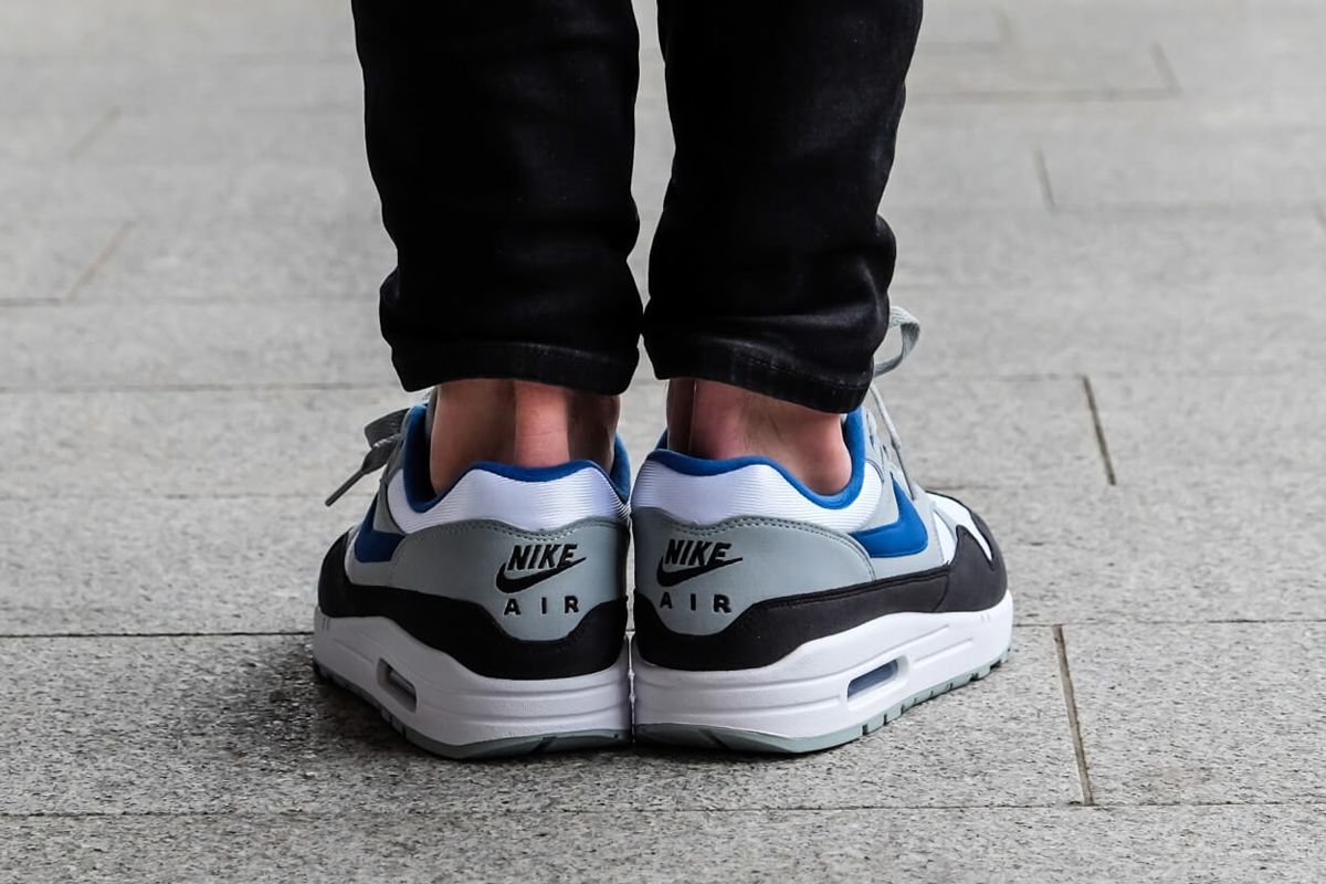 Nike Air Max 1 Gym Blue on feet