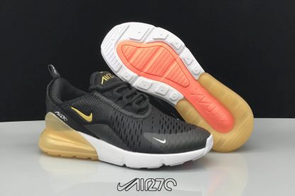 Nike Air Max 270 Black Light Yellow For Kids Orange