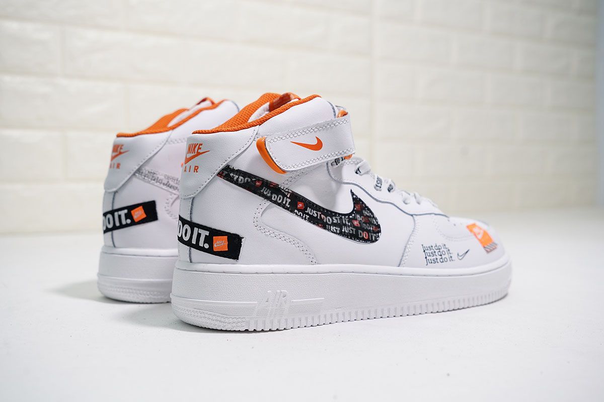 Nike Air Force 1 Mid '07 Just Do It X Off white in White/Total Orange Color