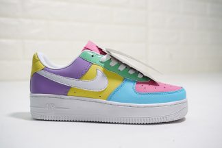 Custom Nike Air Force 1 07 QS Turquoise Pink