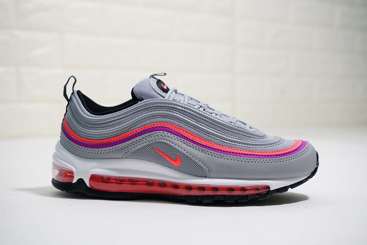 nike grey and pink air max 97 trainers