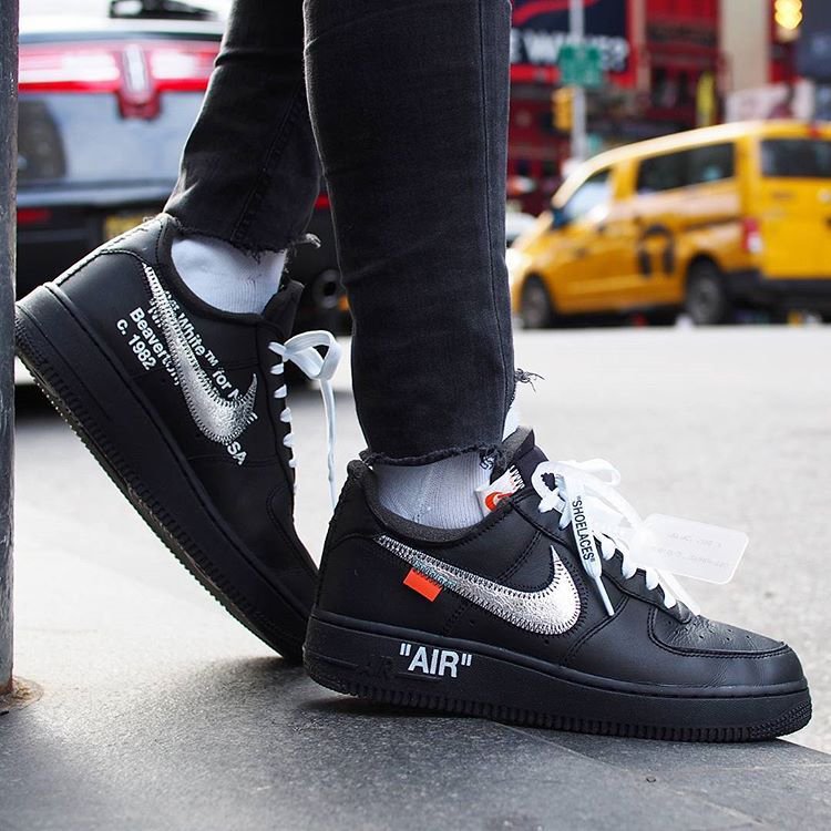 MoMA x Virgil Off-White Nike AF1 on feet