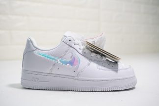 Nike Air Force 1-100 White iridescent Swoosh