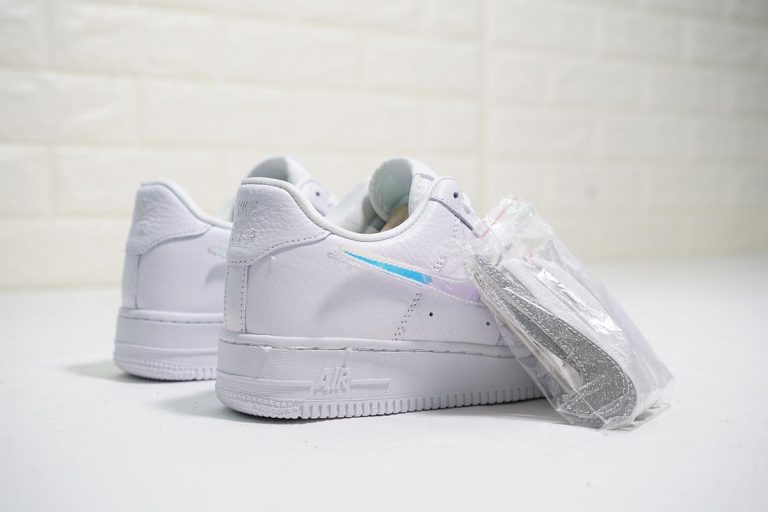 nike air force iridescent white