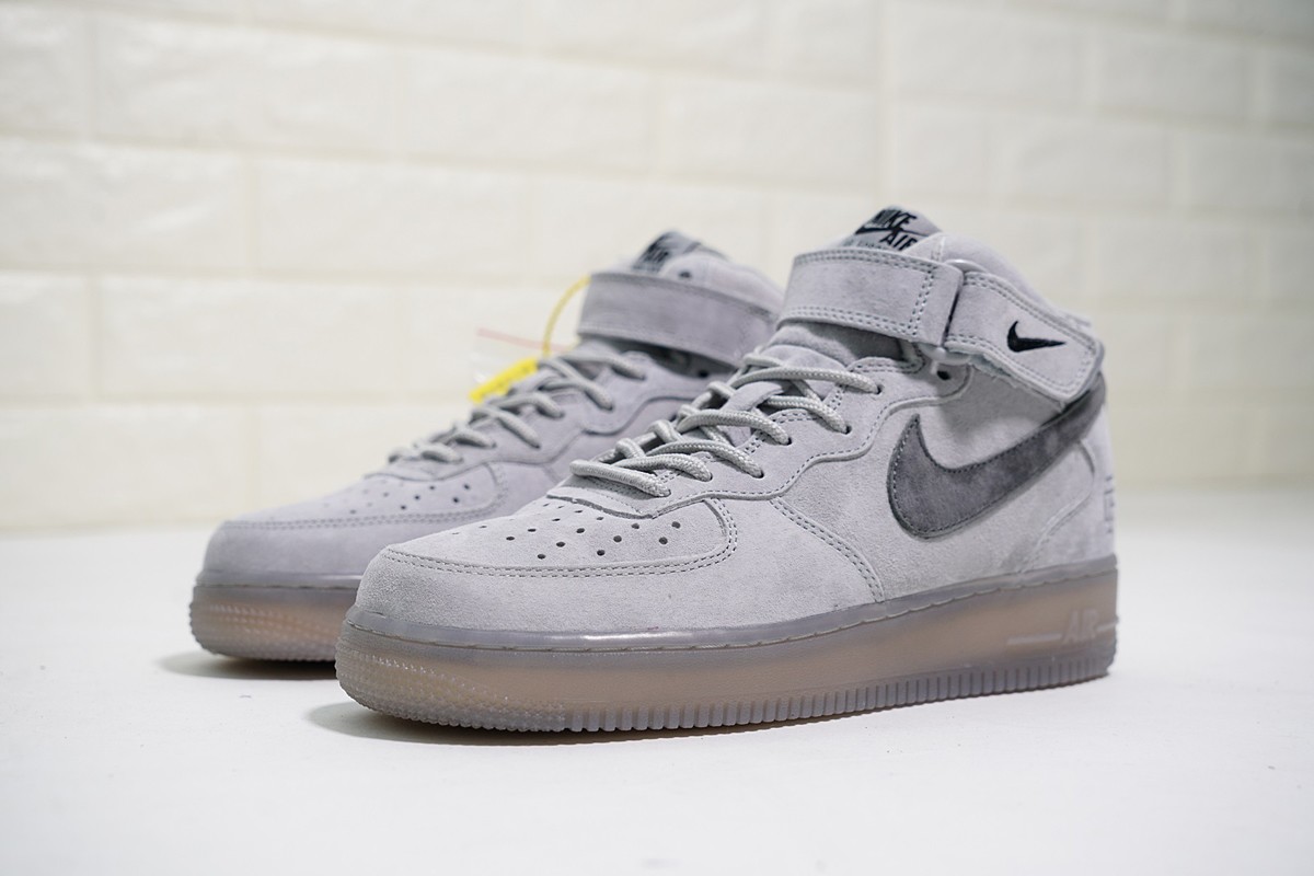 Transparent Sole Nike Air Force 1 Mid Reigning Champ Grey For sale