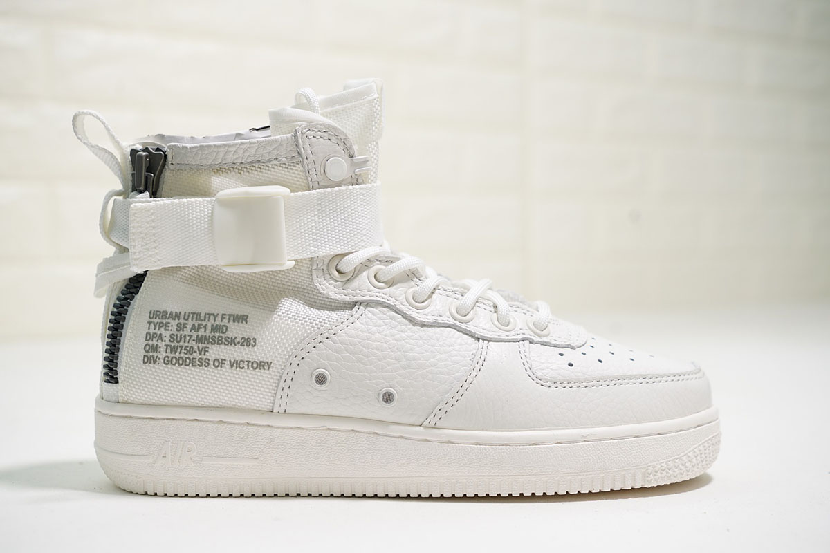 Nike SF-AF1 Mid 'Triple Ivory'-Black