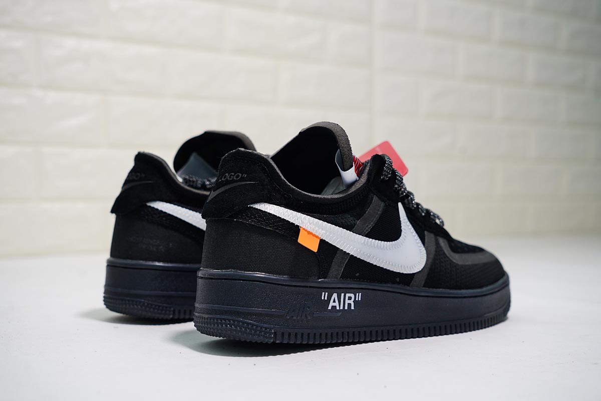 air force 1 black white orange