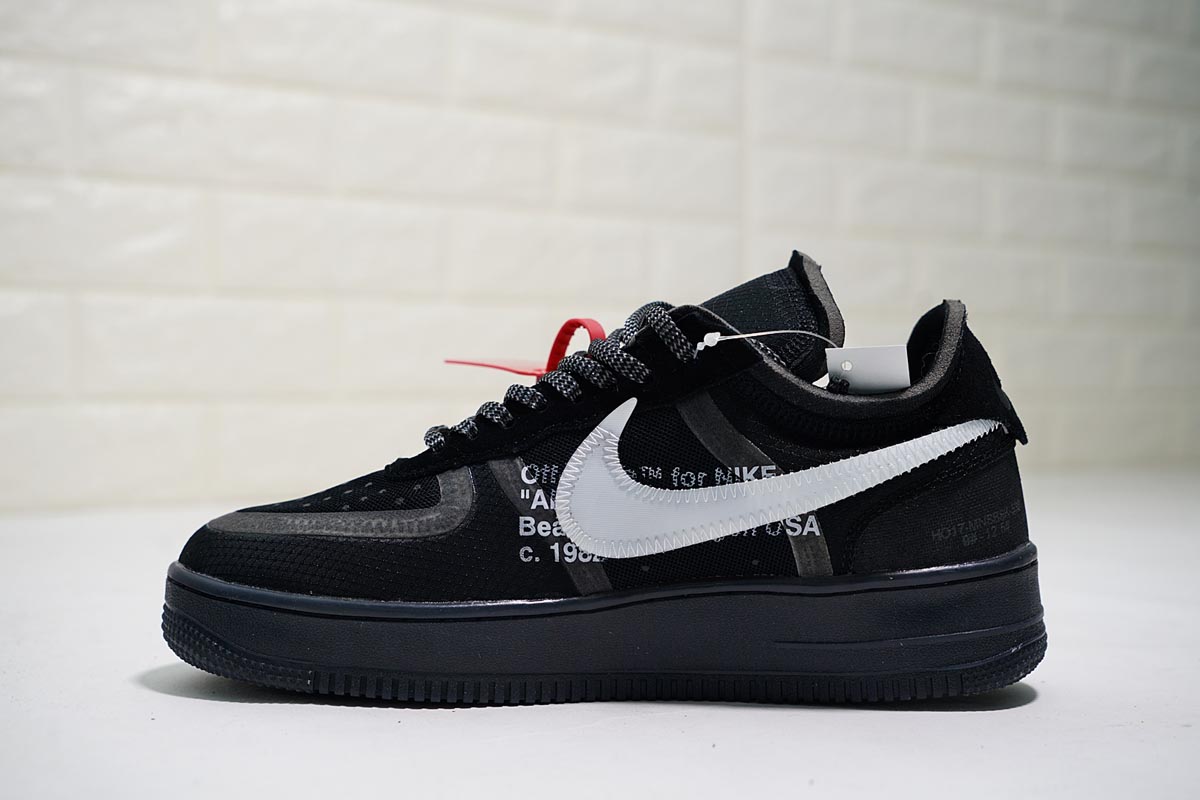 Nike - Off-White x Air Force 1 Low 'Black' (7.5 US), myGemma, SG