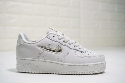 White Nike Air Force 1 LX Jewel-Swoosh