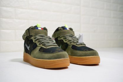 Air Force 1 Mid Jewel Camo France Olive Gum suede
