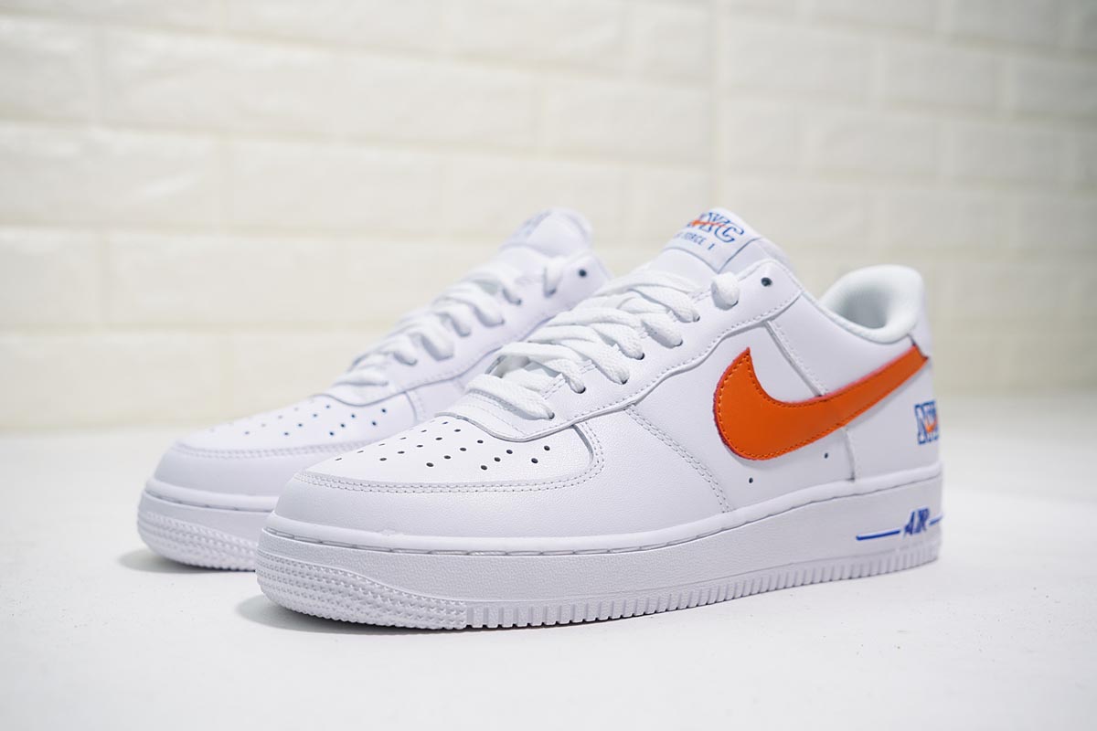 nike air force 1 low nyc hs white/bright orange