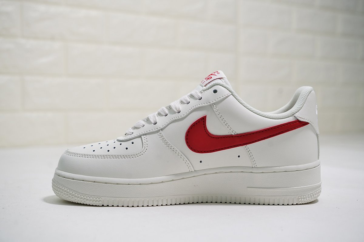white air force 1 red swoosh