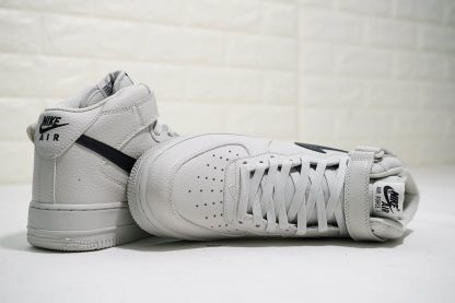 Nike Air Force 1 Mid Light Bone Black Swoosh sale