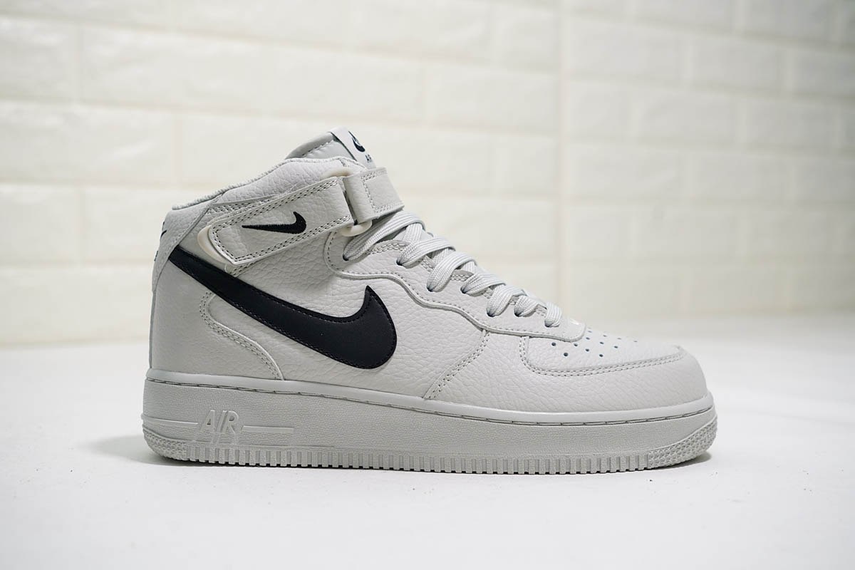 nike air force 1 black and white mid