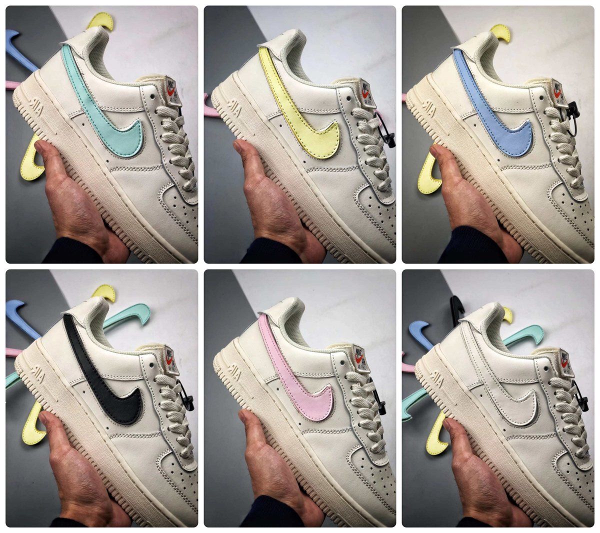 nike air force 1 swoosh pack cream