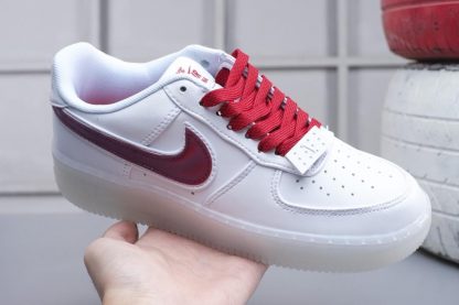 Nike Air Force 1 Low Red Swoosh Gradient Transparent CLEAN