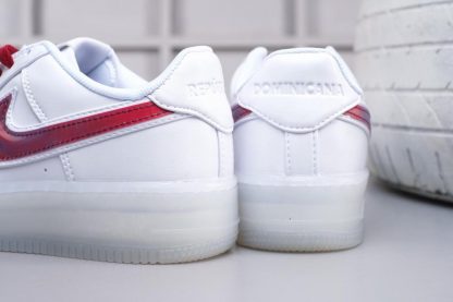 Nike Air Force 1 Low Red Swoosh Gradient Transparent HEEL