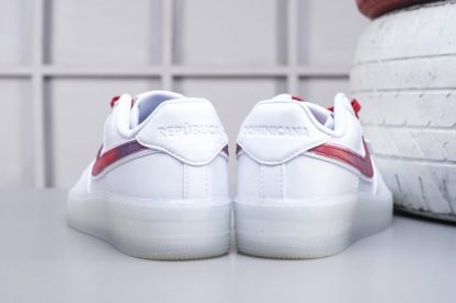 Nike Air Force 1 Low Red Swoosh Gradient Transparent back