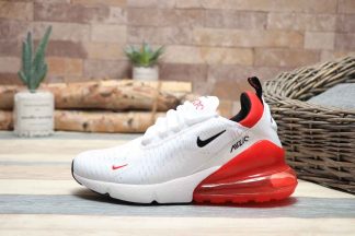 nike men's air max 270 shoes black/white/university red