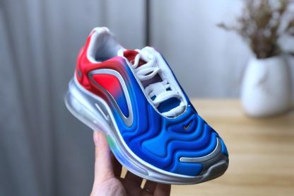 GS Nike Air Max 720 Royal Blue University Red on hand