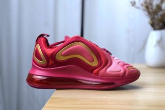 Kids Air Max 720 Burgundy Gold Shoes