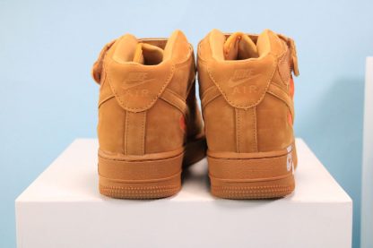 Air Force 1 Mid 07 Orange Midsole Logo back heel