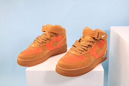 Air Force 1 Mid 07 Orange Midsole Logo for sale