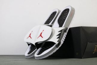 Jordan Hydro 5 V White Red Silver Sandals Mens Slide