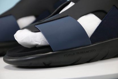 Y-3 Yohji Yamamoto X Adidas slide Sandal Black Blue branding