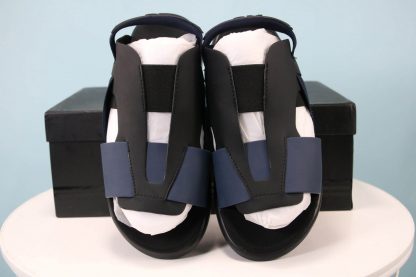 Y-3 Yohji Yamamoto X Adidas slide Sandal Black Blue upper