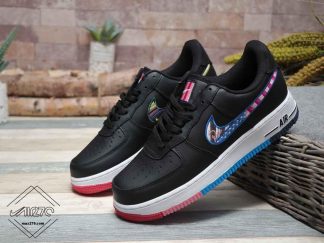 Black Nike Air Force 1 Low Parra Swoosh