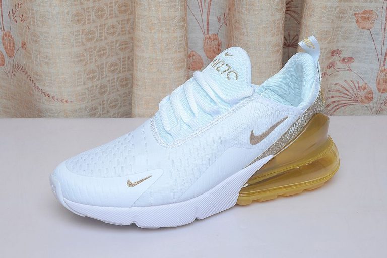 nike air max 270 white gold silver