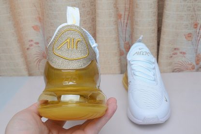 back Nike Air Max 270 White Gold Glitter look