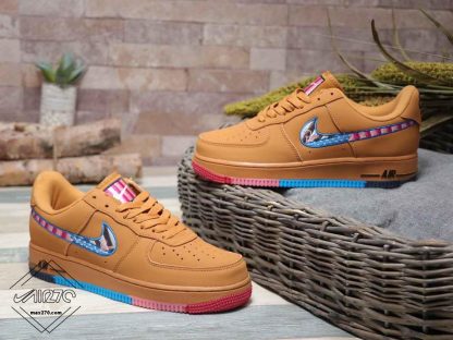 mens Nike Air force 1 Low Wheat with Parra swoosh