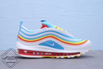 Grade School Air Max 97 White-BlueYellow GS Shoes