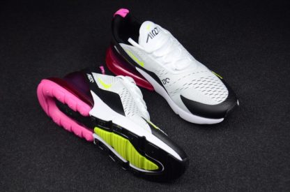 Max 270 White Black Volt Fuchsia AH8050-109 shoes