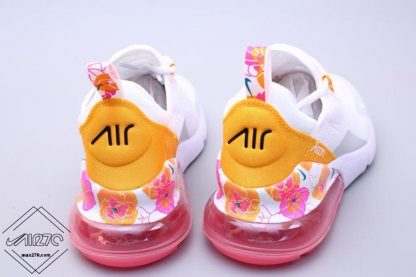 Nike Air Max 270 White Yellow with Flower back