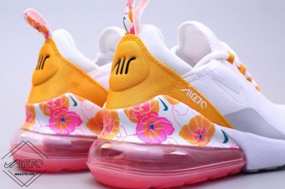 Nike Air Max 270 White Yellow with Flower for sale