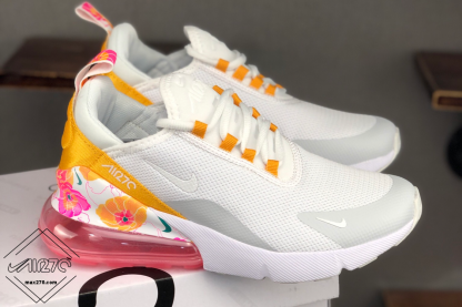 women Air Max 270 White Yellow with Flower